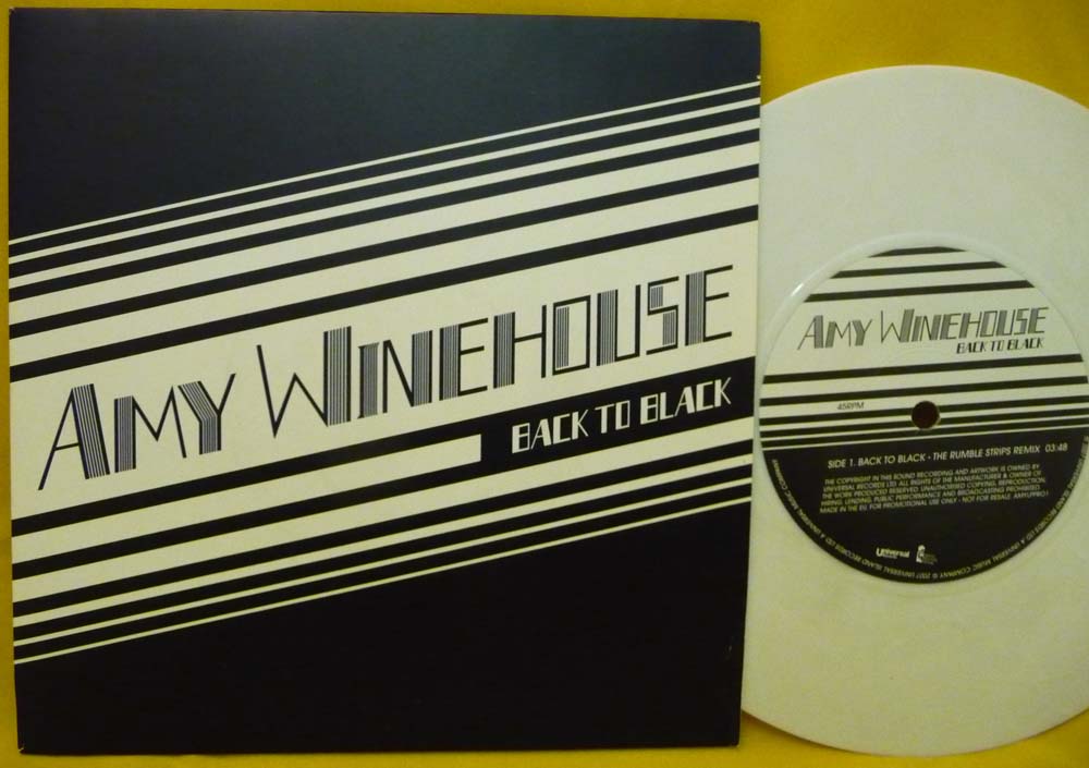 7 Amy Winehouse Back To Black White vinyl Promo UK 2007 Universal AMYLP 
