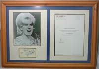 Dusty Springfield - Framed autograph / photo