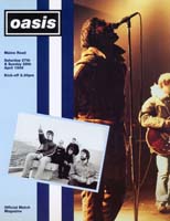 Oasis Tour Programme from Maine Rd in April 1996
