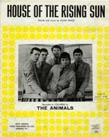 Sheet Music - House Of The Rising Sun by The Animals
