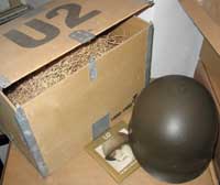 U2 Promo Army Helmet, Crate & Best Of 1980 - 1990 CD