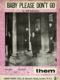 Sheet Music - Baby Please Don't Go by Them